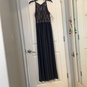 long grey prom/ formal dress